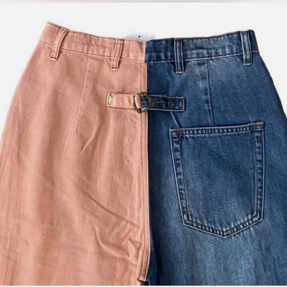 Sandrine Rose Color block Pink/Blue Denim
Lightweight Cotton Pants(Size 27) - Picture 6 of 10